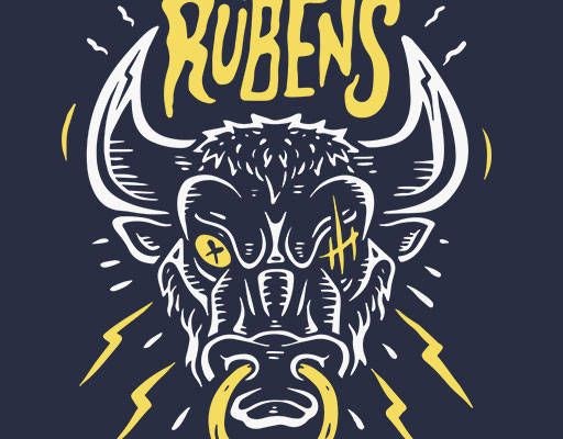 卡通牛头矢量手绘卡通动物英文字母矢量简笔卡通动物