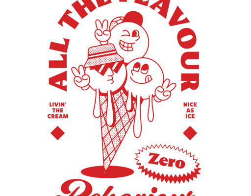 卡通雪糕矢量手写英文字母简笔卡通图案表情矢量