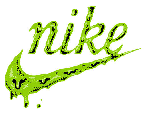 破碎英文字母矢量手写英文字母NIKE文字矢量勾图案喷溅英文字母