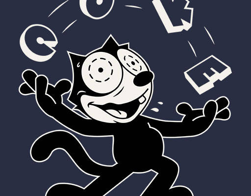 黑色猫矢量手绘卡通动物简笔卡通动物