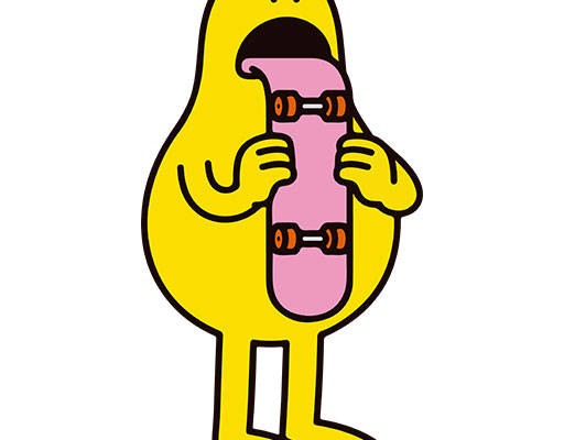 卡通小黄人手绘简笔卡通滑板动画片卡通图案