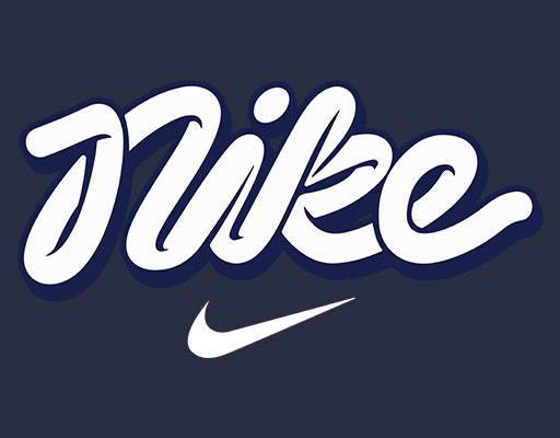 耐克英文字母矢量手写英文字母涂鸦英文字母nike英文字母