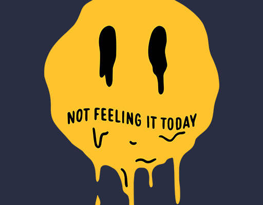 微笑表情矢量手绘卡通表情手写英文字母喷溅流墨图案