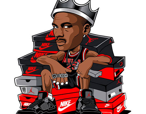 卡通篮球人物卡通乔丹人物矢量篮球鞋子矢量卡通简笔卡通人物