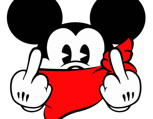 蒙面的米奇矢量手绘卡通图案迪士尼米奇mickey