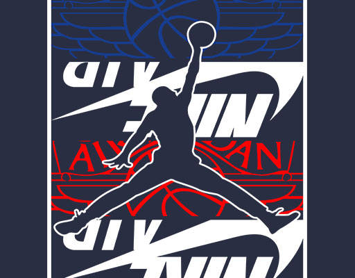 耐克标志矢量乔丹动物篮球图案投篮动作