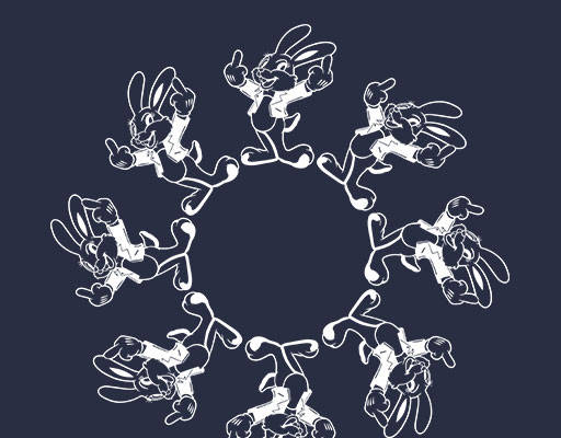 手绘卡通兔子矢量简笔卡通动物兔子简笔画矢量可爱卡通动物