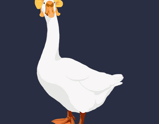 卡通鸭子矢量手绘卡通动物可爱鸭子图案戴帽子的鸭子