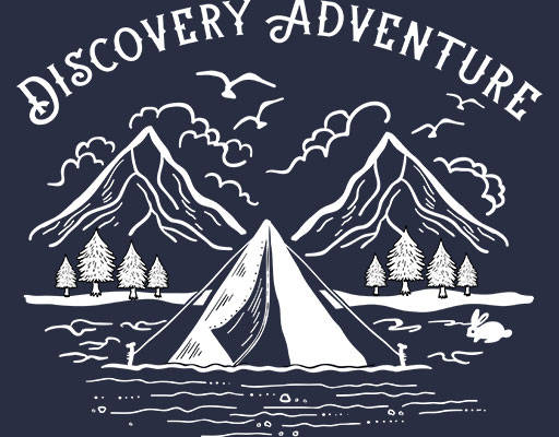 手绘山峰矢量卡通山峰户外风景矢量手写英文字母树木