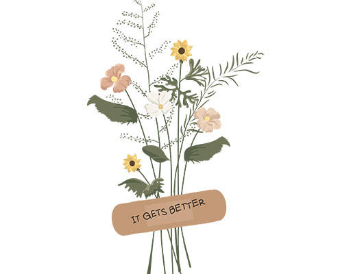 卡通花朵矢量手绘鲜花植物矢量菊花图案创可贴