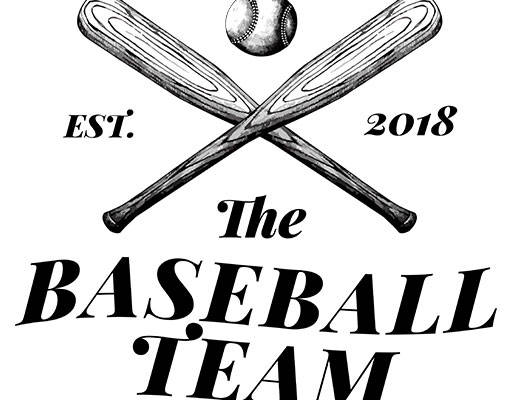 手绘棒球棍矢量卡通棍子棒球图案英文字母