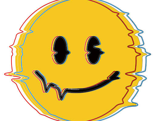 卡通微笑表情矢量手绘表情图案彩色表情