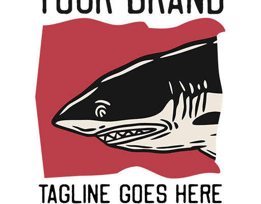 卡通鲨鱼矢量手绘卡通动物英文字母矢量海洋动物矢量