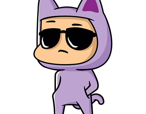 戴眼镜的卡通矢量手绘酷酷男孩手绘简笔卡通男孩