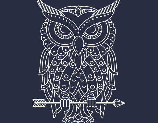 卡通猫头鹰矢量手绘卡通动物简笔卡通动物