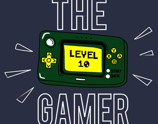 手绘游戏手柄手写英文字母矢量卡通游戏手柄