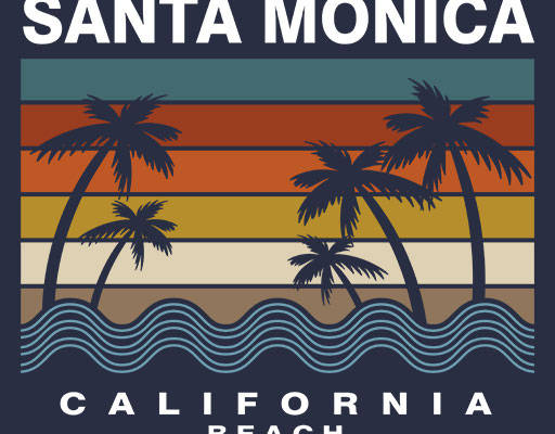 卡通椰子树矢量手写英文字母矢量彩色线条矢量