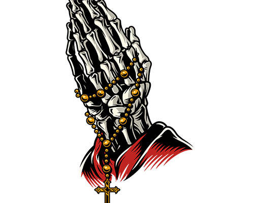 卡通手臂矢量手指矢量佛手矢量祈祷矢量佛珠矢量骷髅手指祈祷合十