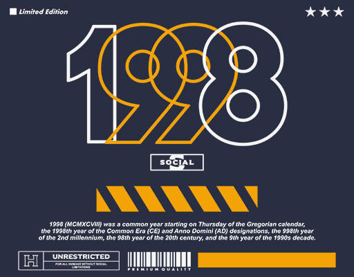 数字字母矢量1998数字矢量简约文字矢量