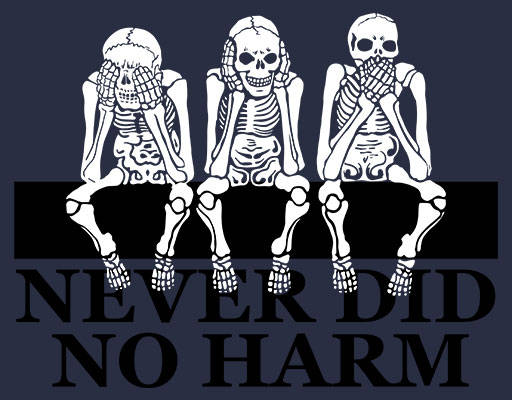 卡通骷髅头矢量手绘卡通骨头英文字母矢量三个骷髅头