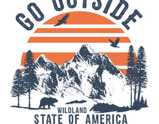 卡通山峰矢量手绘风景矢量树木矢量破碎英文字母矢量