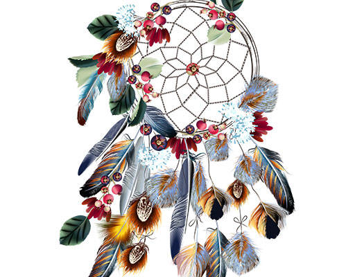 卡通羽毛矢量手绘羽毛图案圆形矢量花环