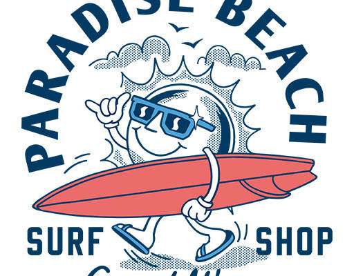 卡通太阳矢量手绘卡通滑板太阳图案戴墨镜的太阳