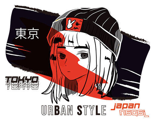 卡通女孩头像矢量手绘卡通人物英文字母矢量