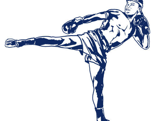 卡通男孩矢量手绘卡通人物拳击男人图案武术男孩