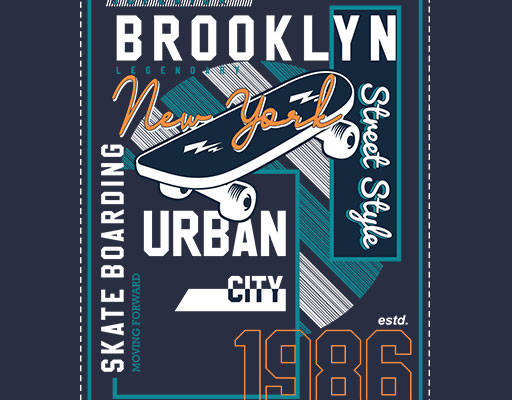 卡通滑板矢量手绘卡通滑板手写英文字母方形英文字母