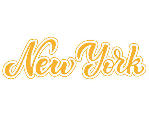 手写英文字母矢量简约文字矢量new york