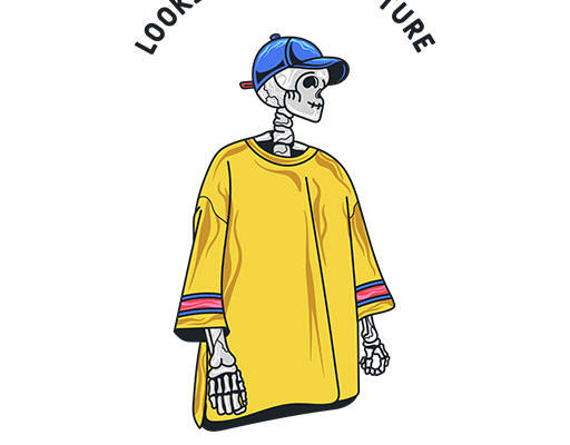 骷颅头矢量卡通人物矢量英文字母矢量