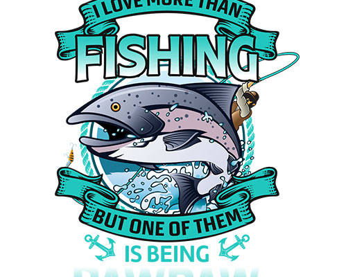 卡通鲨鱼矢量手绘鱼图案英文字母矢量钓鱼图案