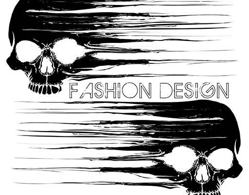 卡通骷髅头矢量头骨图案破碎骷髅头