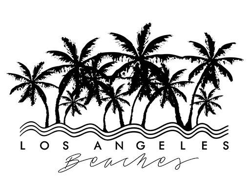 椰子树矢量树木剪影图案手写英文字母矢量