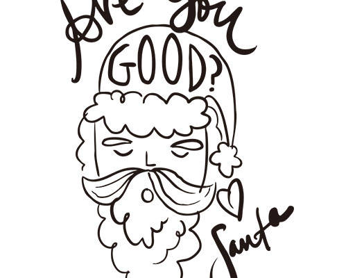 手绘人物矢量卡通圣诞老人头像