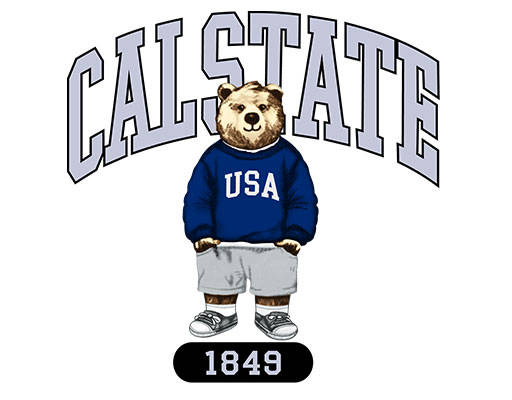 卡通小熊图案英文字母图案手绘卡通动物