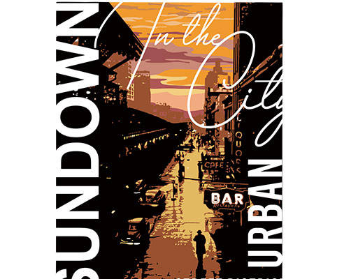 卡通英文字母矢量手写英文字母城市风景矢量建筑矢量