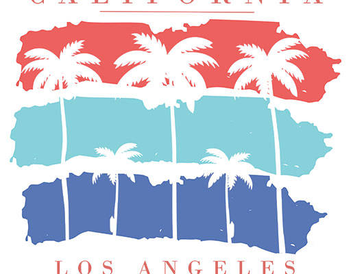 卡通椰子树矢量树木剪影矢量数字字母