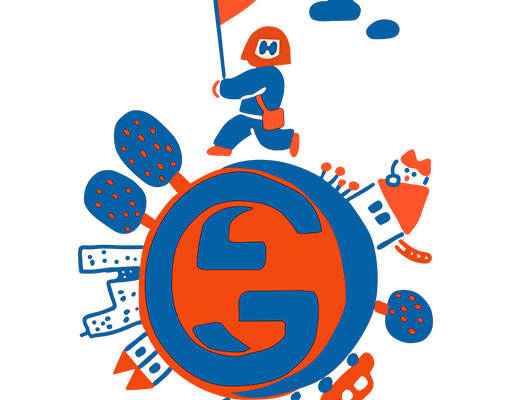 卡通人物矢量手绘卡通人物gucci图案