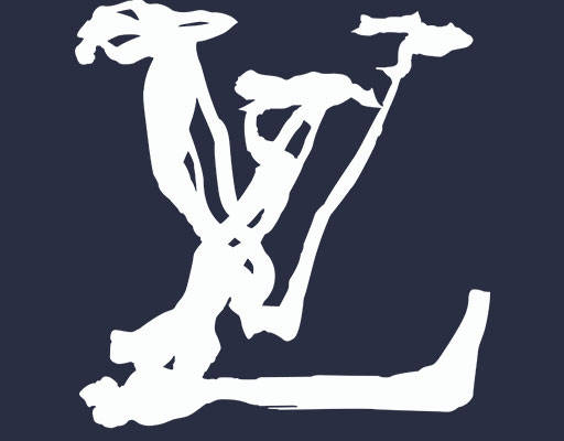 LV英文字母矢量简约文字矢量涂鸦英文字母矢量