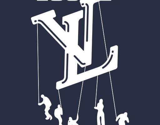 木偶人矢量LV英文字母矢量简约文字矢量卡通人物剪影矢量