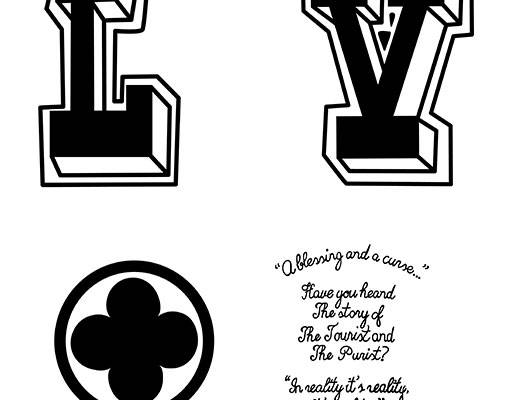 英文字母矢量简约文字立体英文字母LV矢量