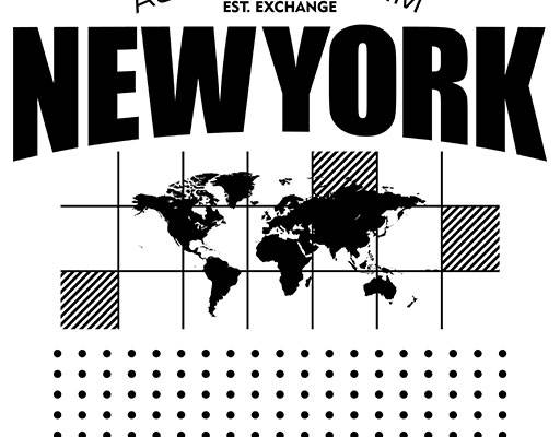 卡通英文字母矢量简约文字矢量手绘地图地球板块矢量new york文字矢量