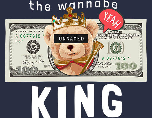 卡通小熊矢量美元矢量钱币矢量手绘卡通卡通纸币