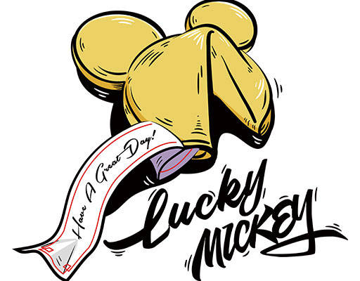 卡通米奇头像手写英文字母矢量简约文字矢量