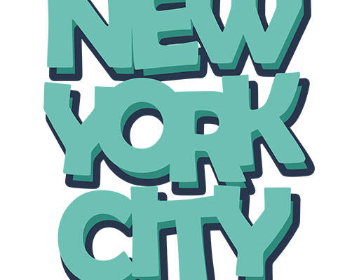 立体英文字母矢量简约文字矢量new york英文字母