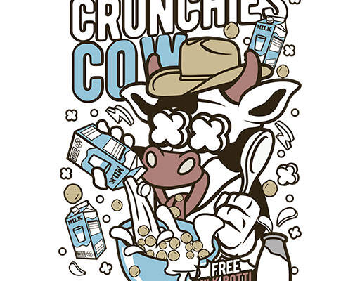 卡通奶牛矢量手绘卡通动物英文字母矢量可爱卡通矢量