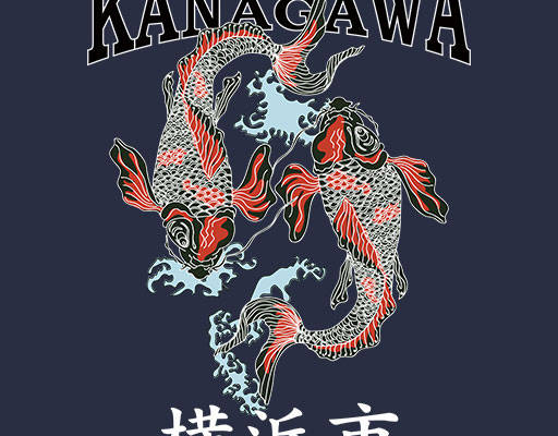 卡通金鱼矢量手绘鲤鱼矢量英文字母矢量卡通动物