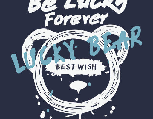 卡通小熊头像矢量手绘卡通动物手写英文字母涂鸦卡通图案